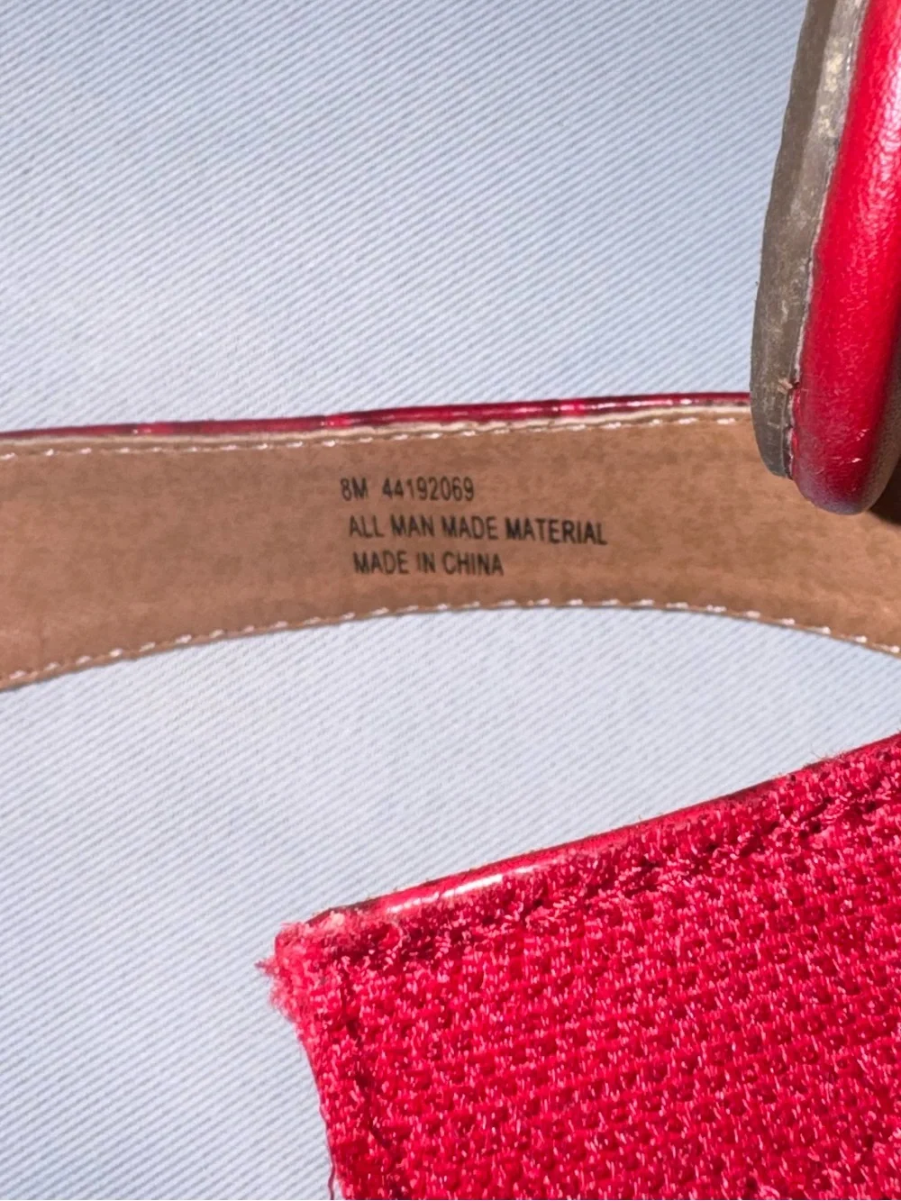 Comfort 1946 Sandals for Women Red Croc-Embossed Look Ankle Strap Wedge Sandals